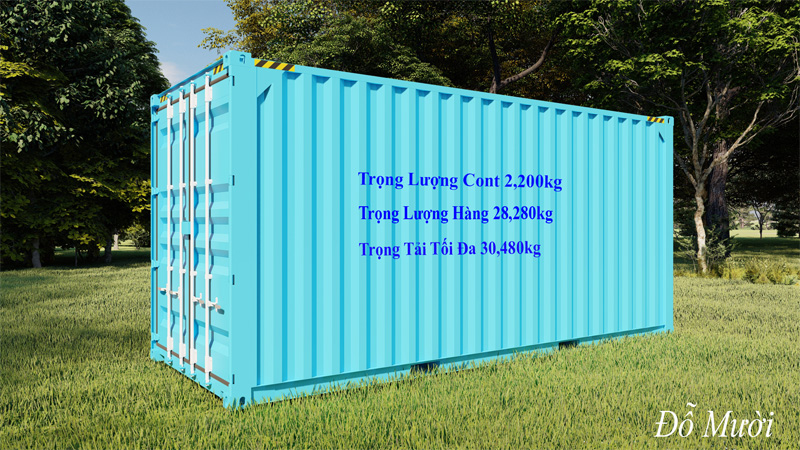 Trọng lượng vỏ container 20 feet