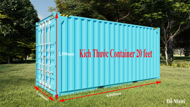 Kích thước container 20 feet