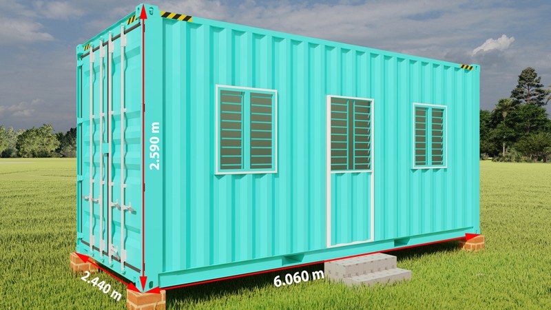Giá cho thuê container văn phòng 20 feet