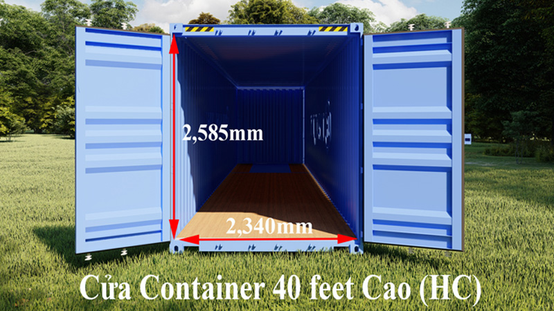 Cửa container 40 feet cao 
