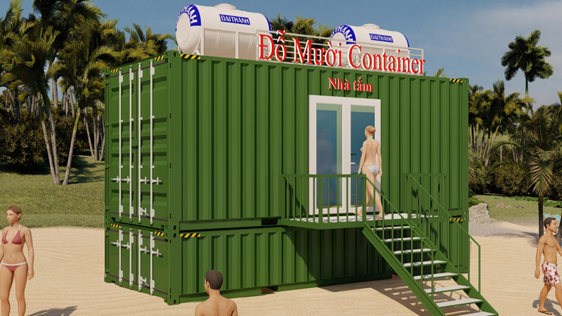 Container 20 feet toilet