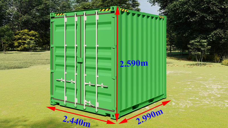 Kích thước container 10 feet