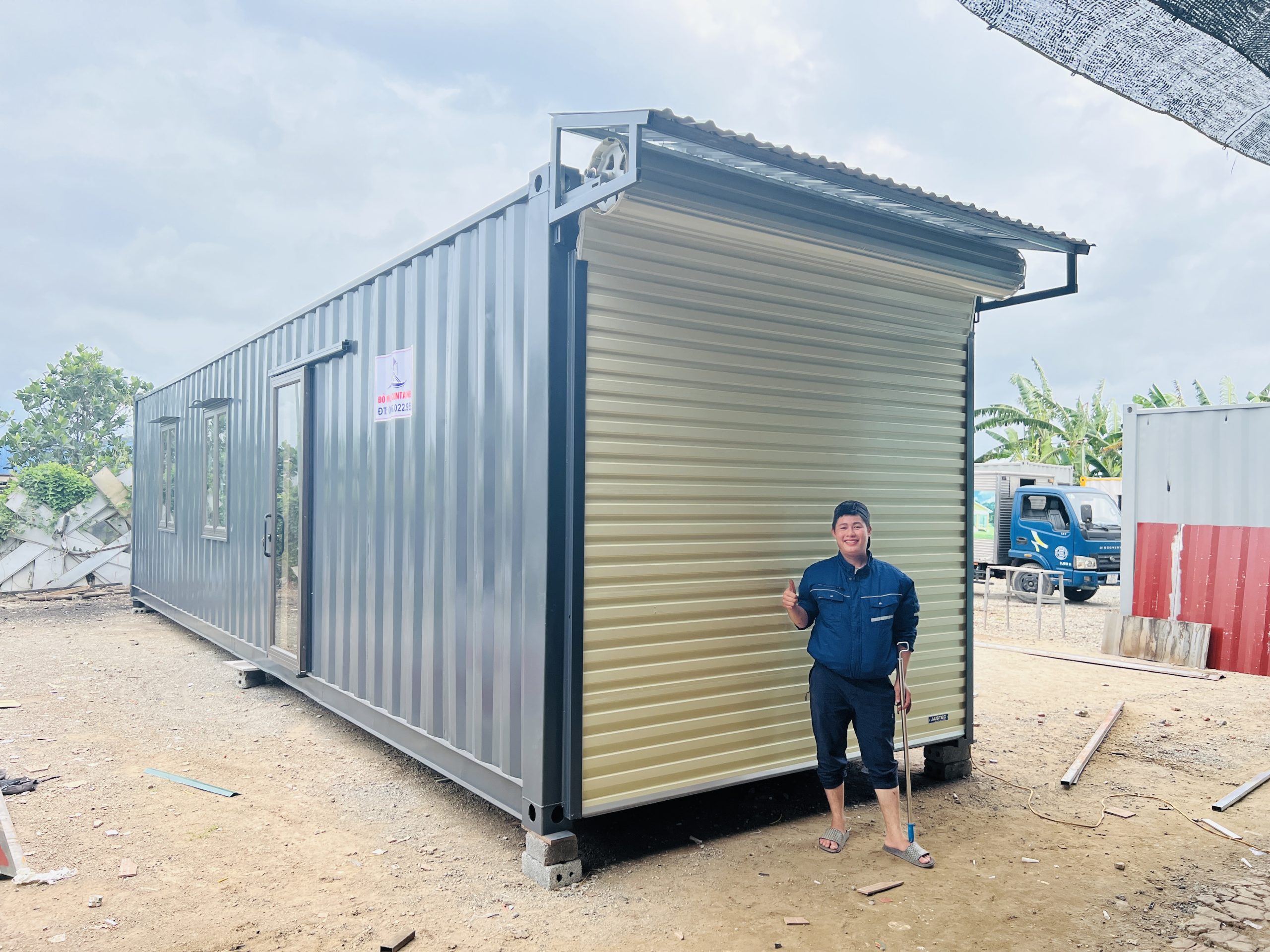 Nhà container nhỏ tiện nghi thực tế dành cho gia đình trẻ