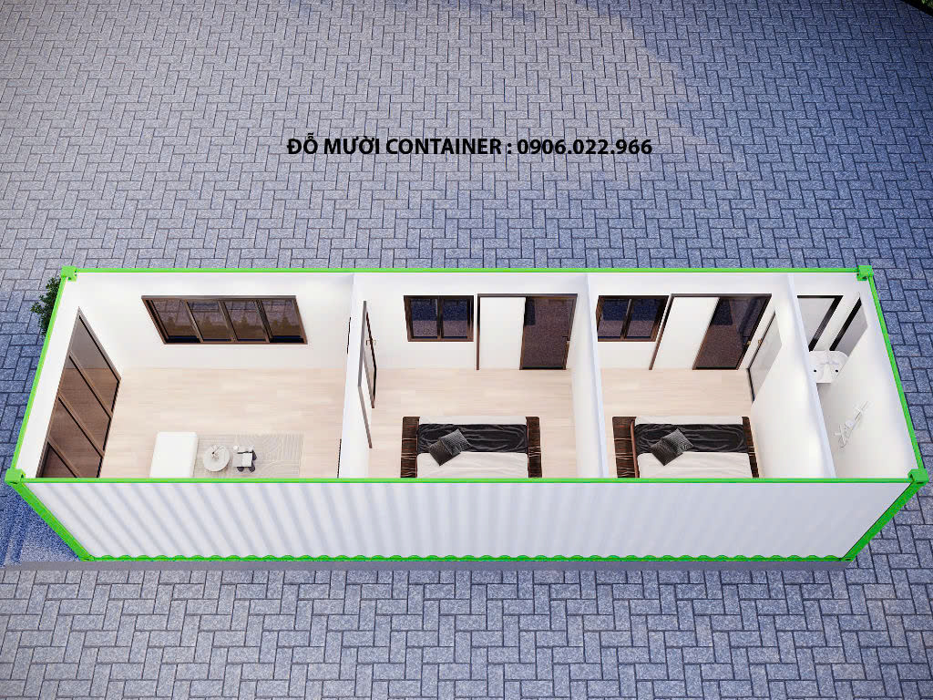nhà container 42m2 xịn hơn nhà xây
