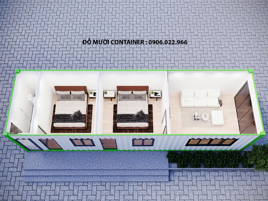 nhà container 42m2 xịn hơn nhà xây